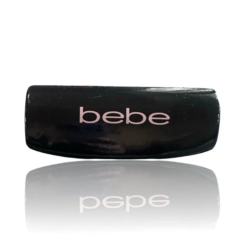 BeBe Shiney Black Pink Glasses Case stylish